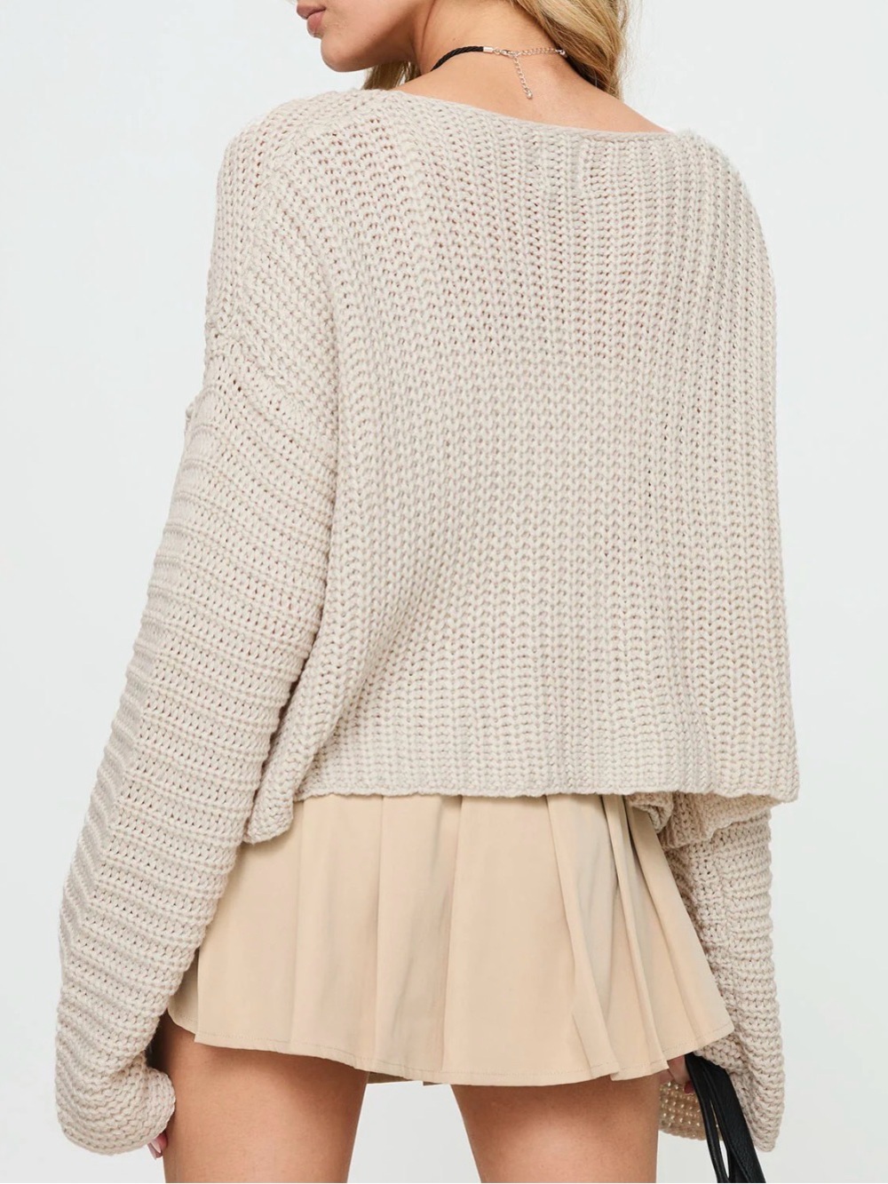 Princess Polly Artha Soft Chunky Knit Cream Button-Front Cardigan Sweater - Picture 5 of 14